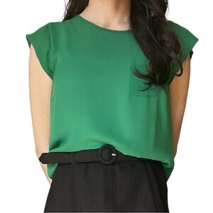 RW&CO Emerald Green Short Sleeve Women’s Top- Size XS
